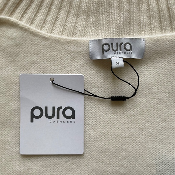 Pura Cashmere Contrast Pocket High Neck Sweater Size S NWT - Picture 10 of 14